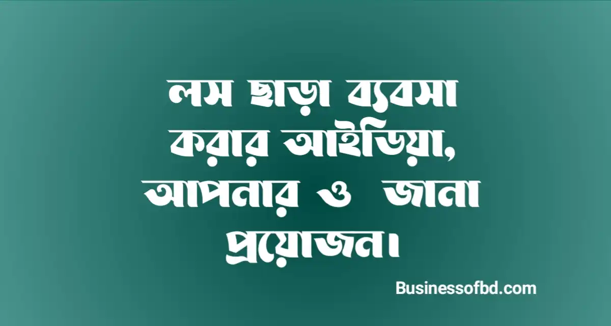 Photo of লস ছাড়া ব্যবসা করার আইডিয়া ও উপায় সমূহ